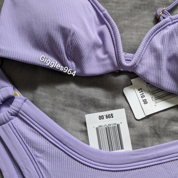 L*Space Helena Anna Bikini Set Wisteria Ribbed - Picture 8 of 11